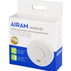 Best Airam KD-127A -optisk brandvarnare med dämpningsknapp Rök- & Koloxiddetektorer