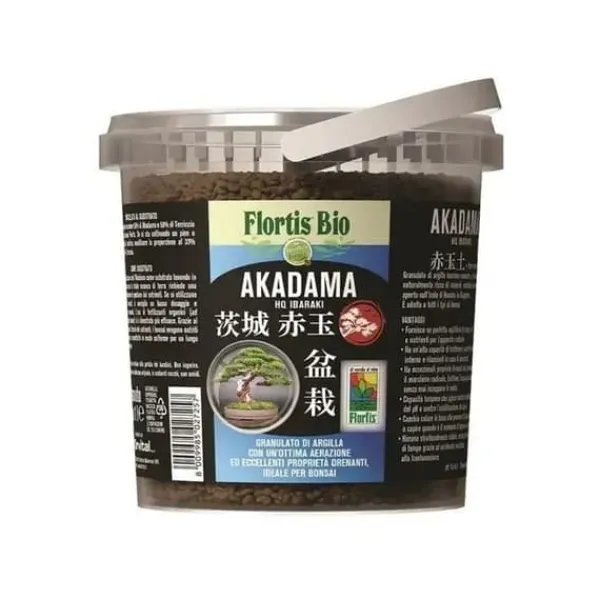 Akadama Ibaraki HQ substrat bonsai, 1 L, brun