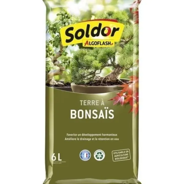ALGOFLASH - Bonsaijord 6 L Jord & Sand