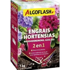 Discount ALGOFLASH NATURASOL Gödselmedel för hortensior, rhododendron och azaleor - Special pH - 1 kg Gödningsmedel