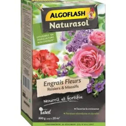 Hot ALGOFLASH NATURASOL Gödselmedel för rosor - 800 g - Främjar tillväxt och blomning Gödningsmedel