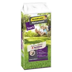 Clearance ALGOFLASH NATURASOL Gräsmatta Gödselmedel AG3BIO250 3 Actions Naturanid - 10 kg Gödningsmedel