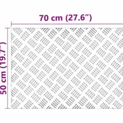 Aluminium Checker Plates 4 st Halkskydd - Halkfria trapptäcksmattor | Storlek: 70x50 cm