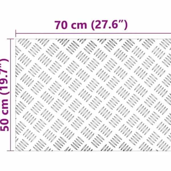 Aluminium Checker Plates 4 st Halkskydd - Halkfria trapptäcksmattor | Storlek: 70x50 cm