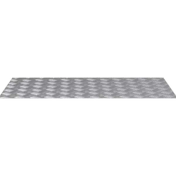 Aluminium Checker Plates - Halkfria Gummitrappmattor | Storlek: 100x50 cm | 2 st