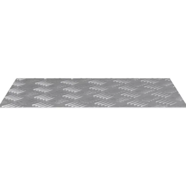 Aluminium Checker Plates - Halkfria trapstegsmattor | Storlek: 60x40 cm | Färg: Grå
