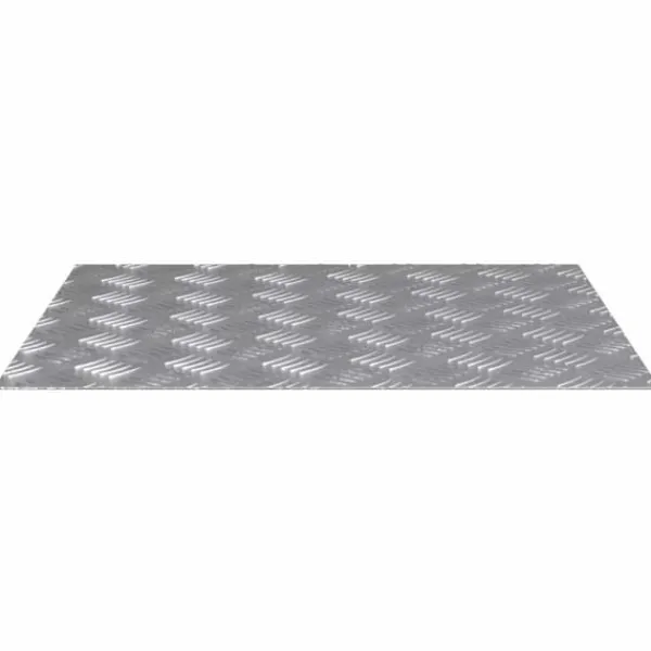 Aluminium Checker Plattor - Halkfria Trappmattor | Färg: Silver | Storlek: 60x50 cm