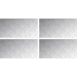 Aluminium Rutschkivor 4 st Halkskydd för Inomhusbruk | Storlek: 80x40 cm | Färg: Silver