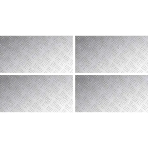 Aluminium Rutschkivor 4 st Halkskydd för Inomhusbruk | Storlek: 80x40 cm | Färg: Silver