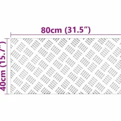 Aluminium Rutschkivor 4 st Halkskydd för Inomhusbruk | Storlek: 80x40 cm | Färg: Silver