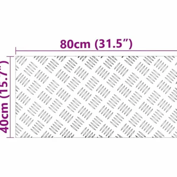 Aluminium Rutschkivor 4 st Halkskydd för Inomhusbruk | Storlek: 80x40 cm | Färg: Silver