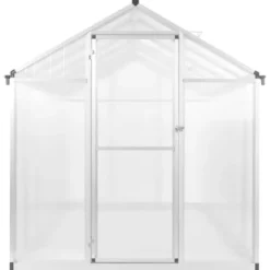 Hot Aluminiumväxthus 302x190x195 cm - Rymligt & UV-beständigt | Färg: Grå | Storlek: 302x190x195 cm Växthus