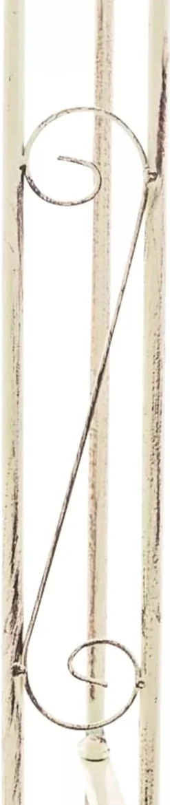 Anna Rose Arch - Rustic Country House Style Garden Arch, Antique Cream Metal, 220cm Passage Height