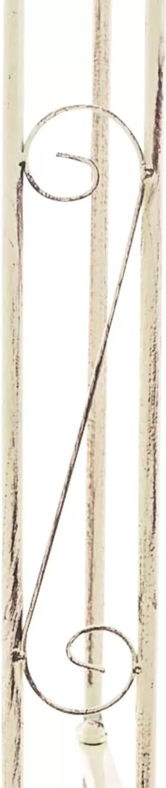 Anna Rose Arch - Rustic Country House Style Garden Arch, Antique Cream Metal, 220cm Passage Height