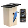 Ansluten Matare - Birdfy Ebony Lite - HD 1080P Kamera - Solpanel - AI för Fågelidentifiering