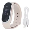 Anti Mosquito Armband Watch Silica Gel USB Uppladdningsbart Ultraljud Myggmedel Armband för Outdoor White