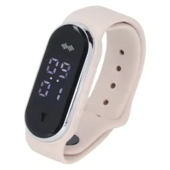 Anti Mosquito Armband Watch Silica Gel USB Uppladdningsbart Ultraljud Myggmedel Armband för Outdoor White