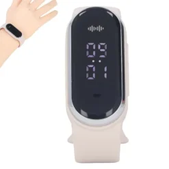 Anti Mosquito Armband Watch Silica Gel USB Uppladdningsbart Ultraljud Myggmedel Armband för Outdoor White