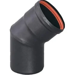 Clearance Antikondensationsböj 45° M-H emaljerad 850°C Ø80mm för spisar och kaminer Tillbehör Till Vedeldade Kaminer & Öppna Spisar