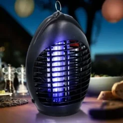 Anti-Mygga Lampe 4 LED UV Oval Elektrisk och Tyst för Inomhus med Räckvidd på 40 m²
