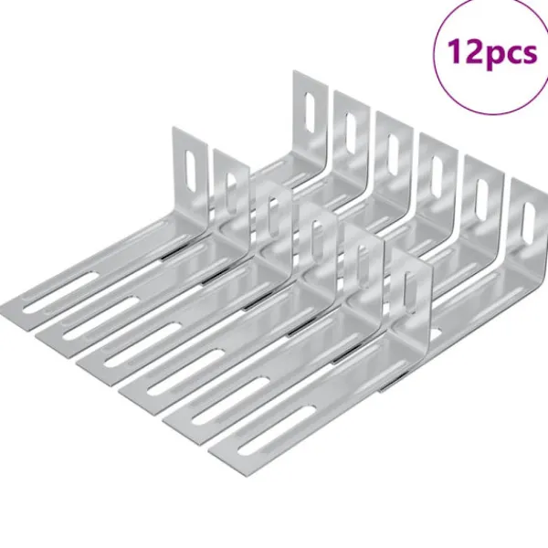 Sale Anti-tipp fäste Enfärgad 12 pcs Silver 74,5 x 15 x 32 mm Järn Beredskapsplaner