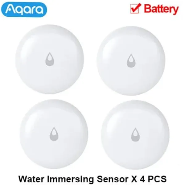 Aqara Vattensensor, IP67 Vattentät Design, Långvarigt Batteriliv,4 st vattensensorer