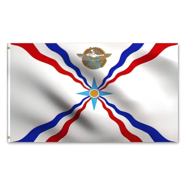 Online Assyriska Flagga - 150 x 90 cm Flaggor & Vindstrutar