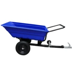 Hot ATV Trailer Skottkärra Trädgård Transport Bärgning Fyrhjuling Gård Hästar Last Hästhage Kraftig Traktor Terräng Tippfunktion Pneumatiska Däck 295 kg | CDON Trädgårdsverktyg