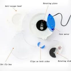 Hot Automatisk elektrisk flugsnappare flugfälla flugfångande artefakter Insektsavvisande flugmördarbur Flugsmällor