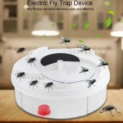 Automatisk Spinning Mute Elektrisk flugfälla-enhet med fångstmat USB-kabel-CY