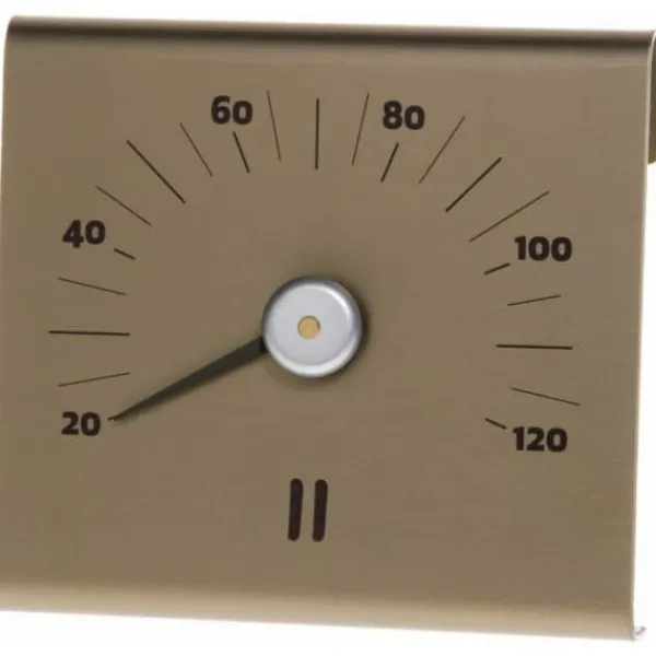 Avslappnad Bastu termometer, aluminium, champagne