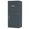 AXI Levi Metall Paketbrevlåda Antracit | Paketbox för flera paket | Brevlåda med lås | 50,6 x 38,3 x 112 cm