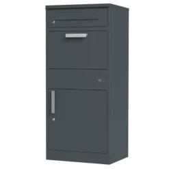 AXI Levi Metall Paketbrevlåda Antracit | Paketbox för flera paket | Brevlåda med lås | 50,6 x 38,3 x 112 cm