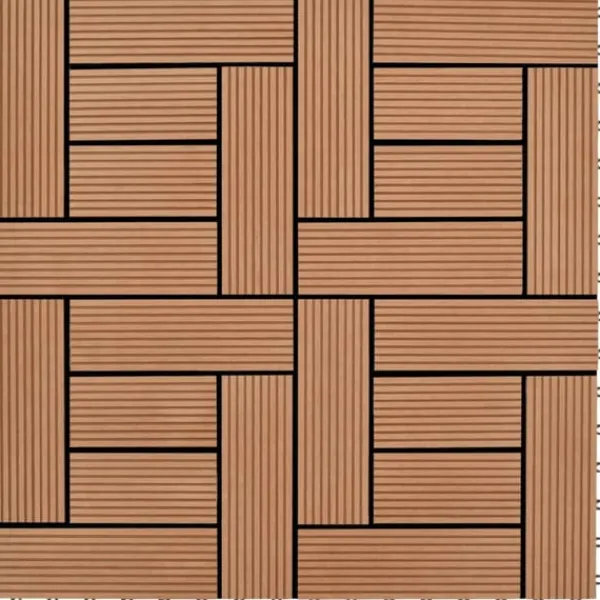 Best Balkongplattor Bruna WPC 30 x 30 cm 11 st Trädgårdsprydnader