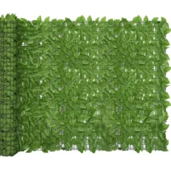 vidaXL Balkongskärm gröna blad 300x150 cm