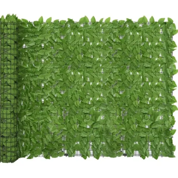 vidaXL Balkongskärm gröna blad 300x150 cm