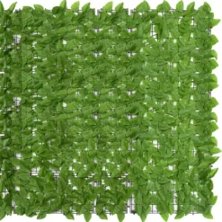 vidaXL Balkongskärm gröna blad 300x150 cm