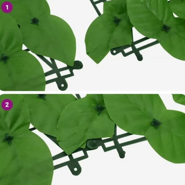 Balkongskärm med gröna blad - Integritet och mysig atmosfär | Storlek: 300x100 cm