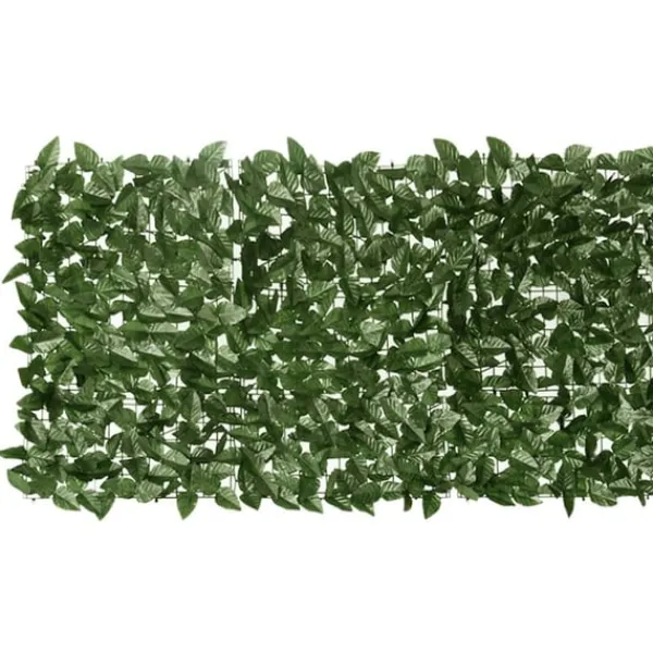 vidaXL Balkongskärm mörkgröna blad 200x75 cm