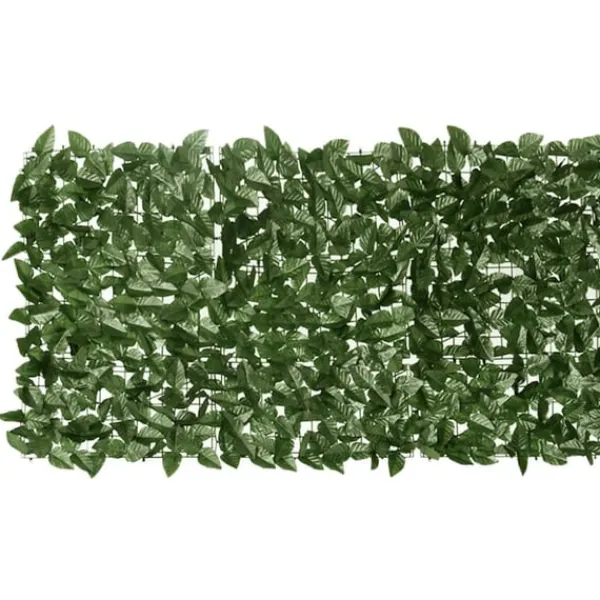 Outlet Balkongskärm mörkgröna blad 600x75 cm Valvbågar, Spaljéer, Bersåer & Pergolor