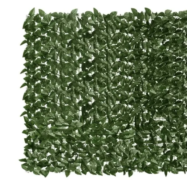 vidaXL Balkongskärm mörkgröna blad 300x150 cm