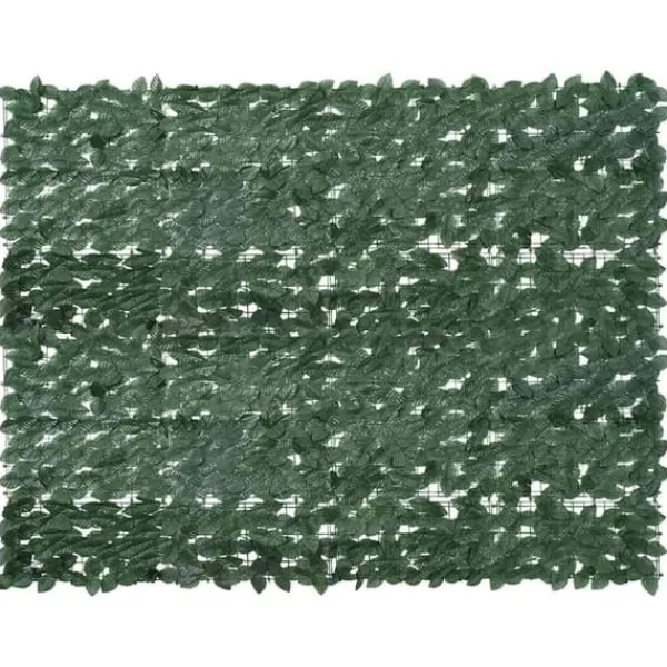 vidaXL Balkongskärm mörkgröna blad 200x150 cm