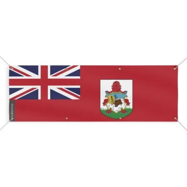 Clearance Banner - Bermudas flag - 190x570 cm - Polyester - 8 eyelets - Bright colors Flaggor & Vindstrutar