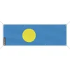 New Banner - PIXELFORMA - Palau flag - 8 eyelets - 140x420 cm - Durable polyester Flaggor & Vindstrutar