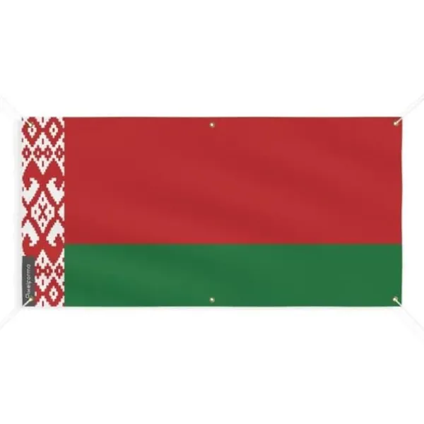 Banner Flag of Belarus 6 öljetter 180x360cm i polyester