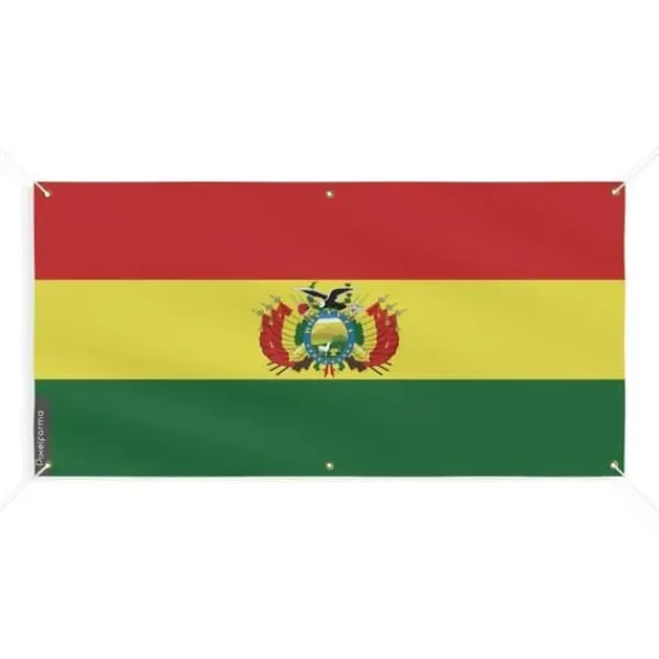 Banner Flag of Bolivia 6 öljetter 130x260cm i polyester