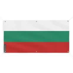New Banner Flag of Bulgaria 6 öljetter 170x340cm i polyester Flaggor & Vindstrutar
