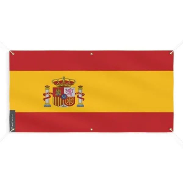 Banner Flag of Spain 6 öljetter 160x320cm i polyester