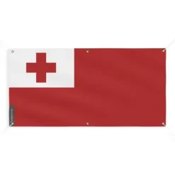 Outlet Banner Flag of Tonga 6 öljetter 110x220cm i polyester Flaggor & Vindstrutar