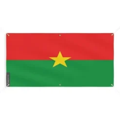 Banner Flagga för Burkina Faso 6 öljetter 110x220cm i polyester